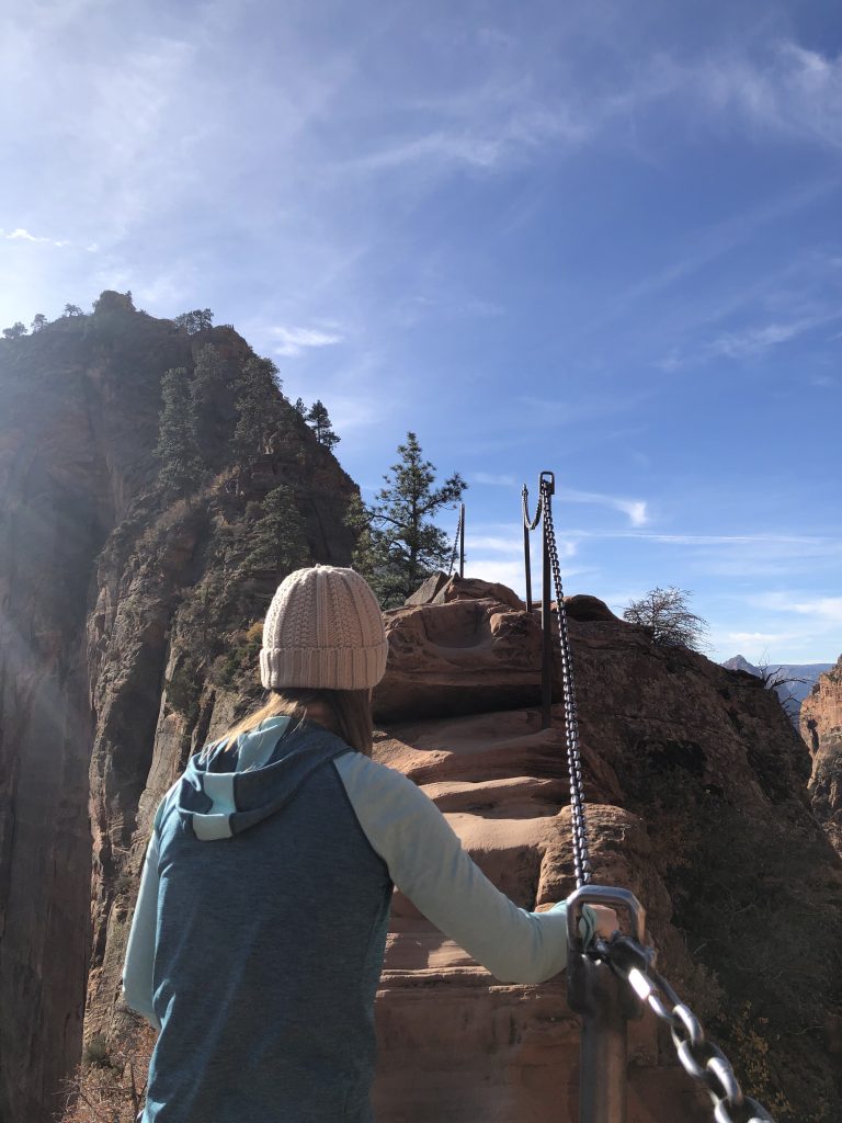 Climbing to Angel's Landing in Zion National Park
