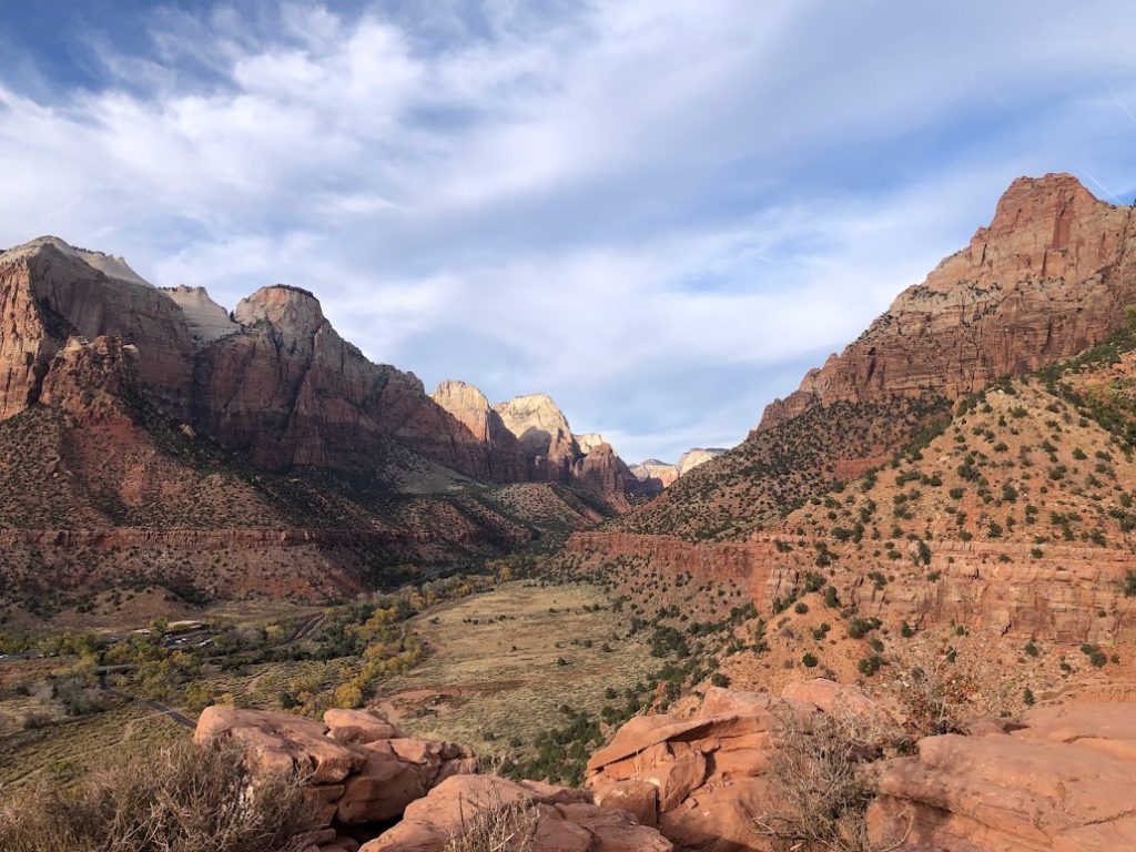 View of Zion Canyon from the Watchman Trail Summit