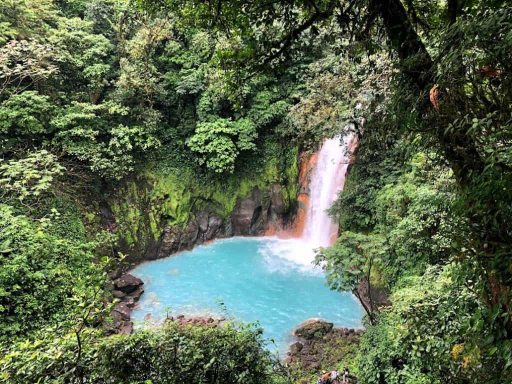 Waterfall in the rainforest of Costa Rica